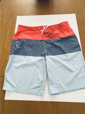 Goodfellow & Co Coral and White Drawstring board Swim Shorts size 36